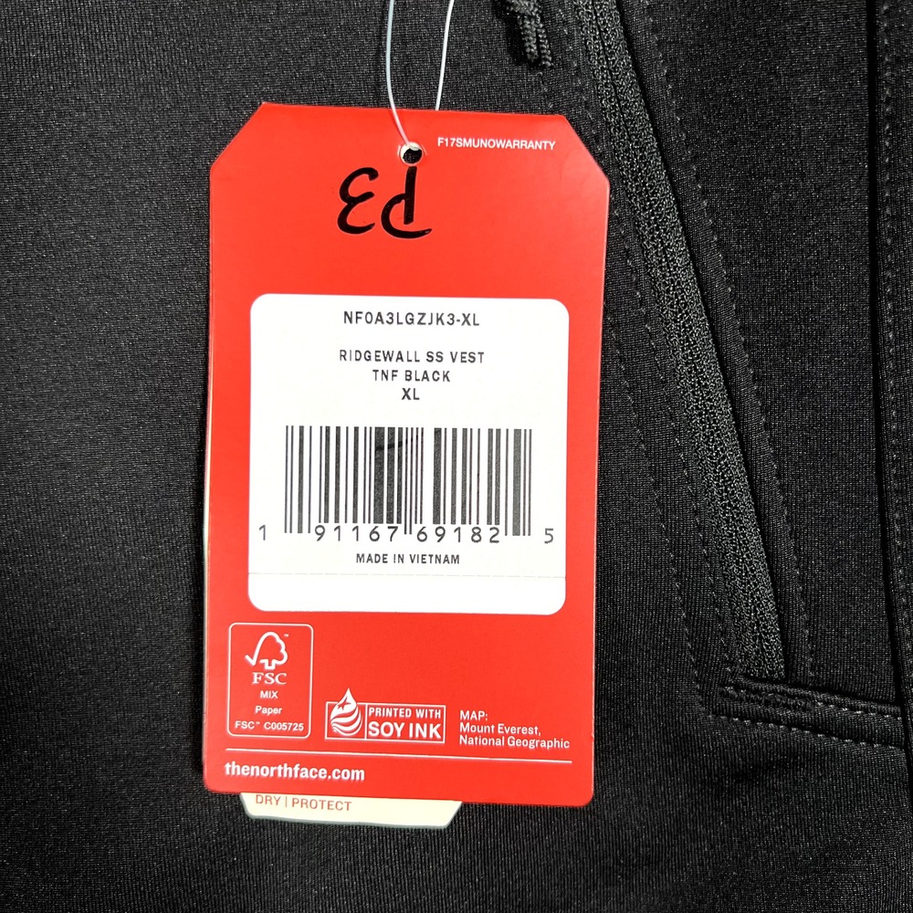 The North Face Vest Mens XL Black‎ Windfall Ridgeline Casual Outdoor Hiking NWT - Picture 9 of 13